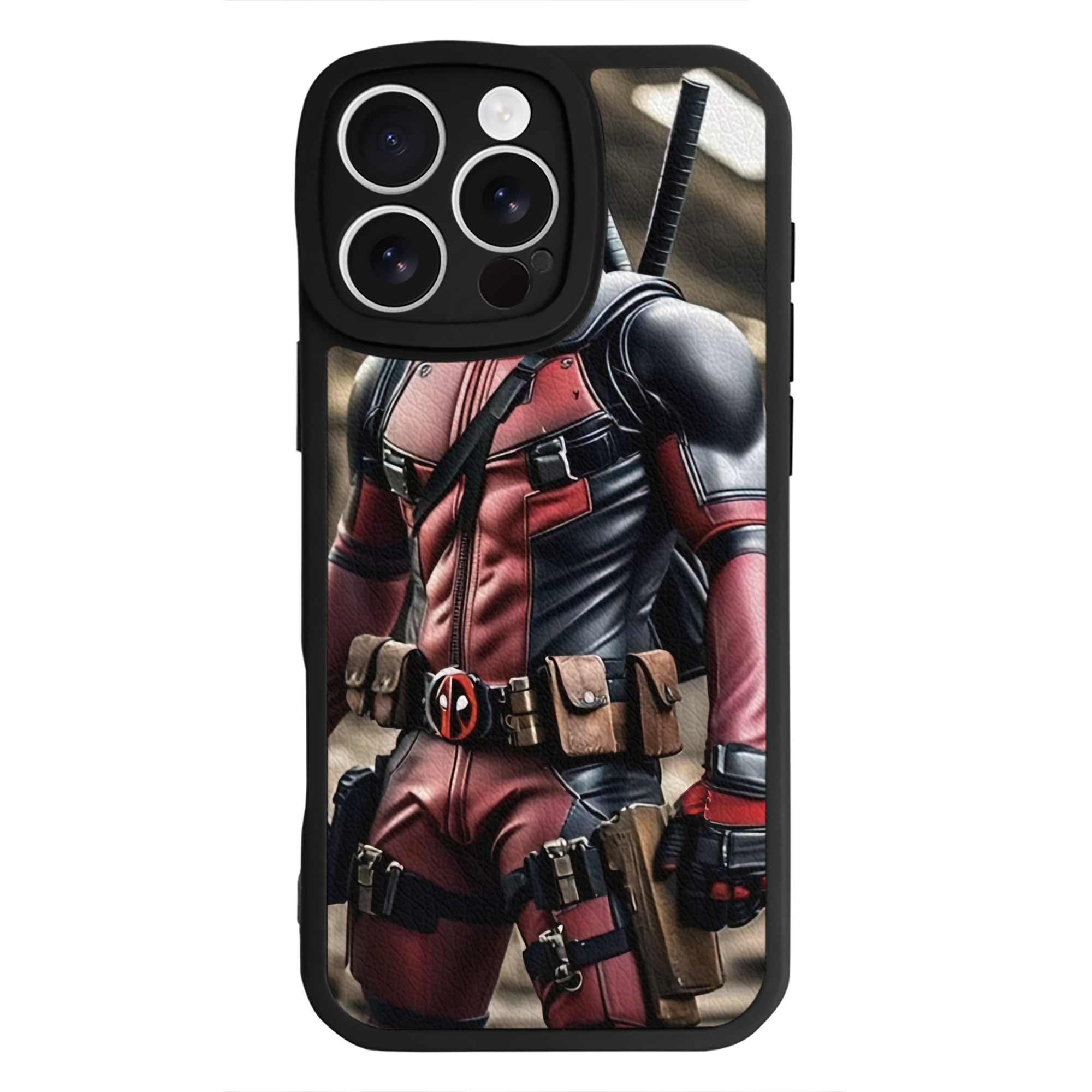（画像用） Deadpool デッドプール 【iPhone 16シリーズ対応】シリコンスマホケース（レザー調） 材質：シリコン